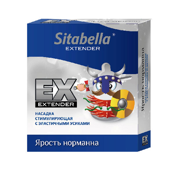 sk1410 - Насадка-презерватив "Sitabella Extender - Ярость Нормана", 1 шт. sk1410 - Насадка-презерватив "Sitabella Extender - Ярость Нормана", 1 шт.