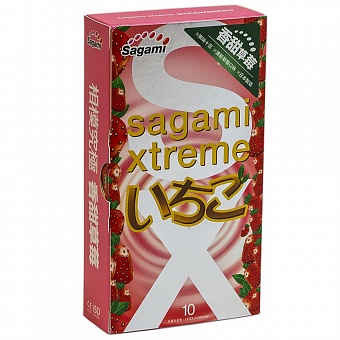 con00136 - Презервативы "Sagami Xtreme Strawberry", 10 шт. con00136 - Презервативы "Sagami Xtreme Strawberry", 10 шт.