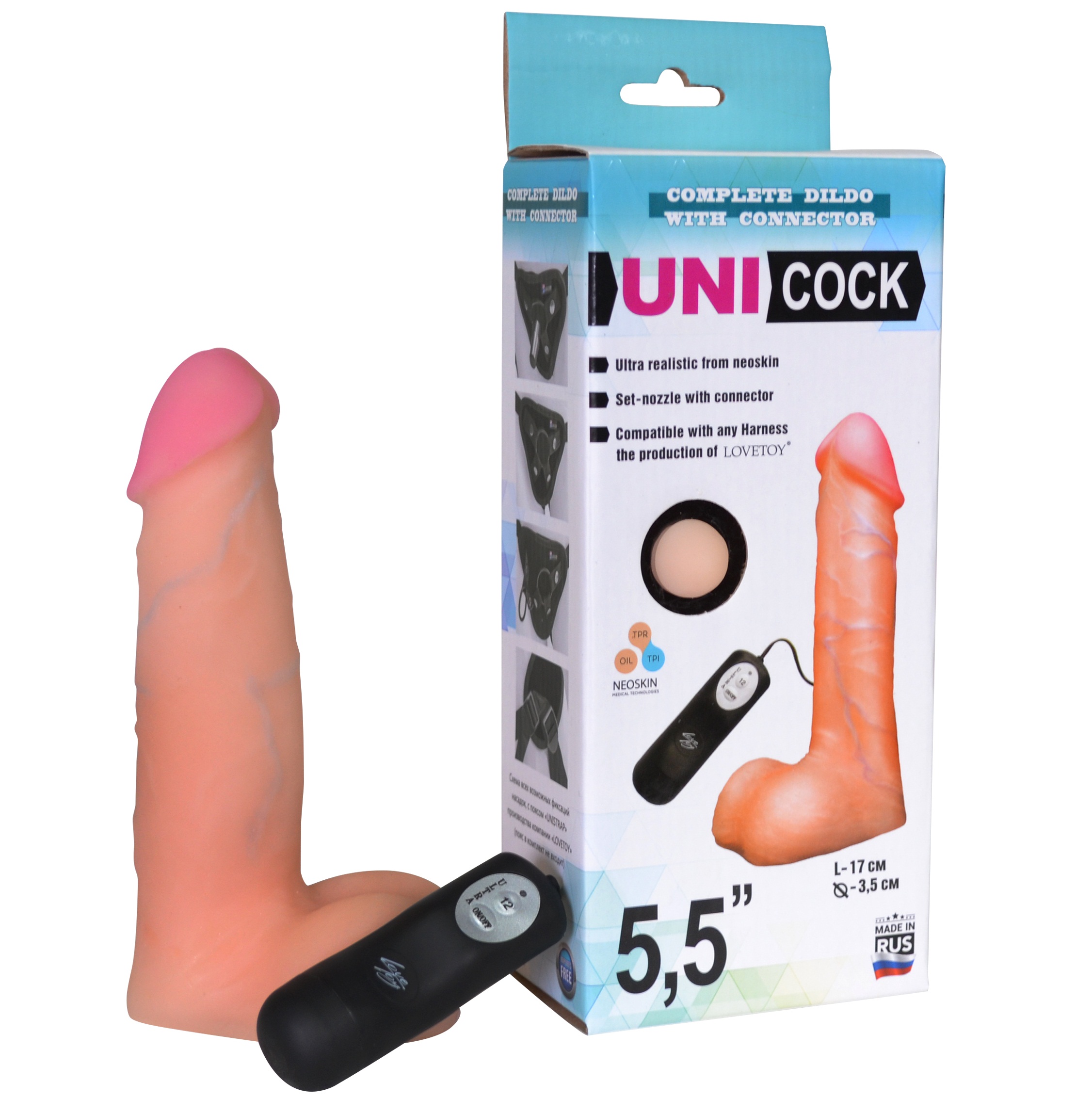 ru080813 - Насадка-фаллопротез "Unicock 5.5" с вибратором ru080813 - Насадка-фаллопротез "Unicock 5.5" с вибратором