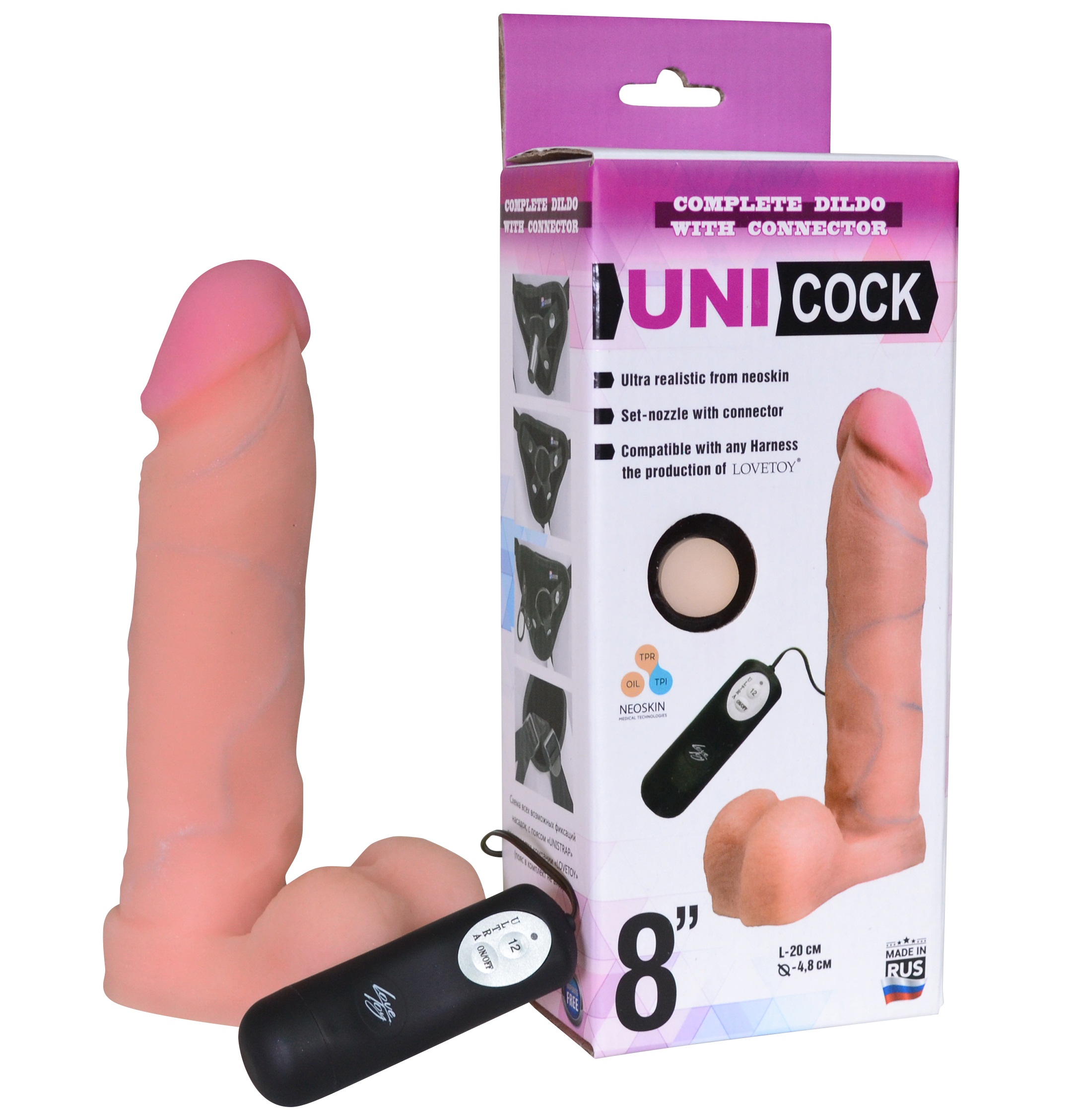 ru081513 - Насадка-фаллопротез "Unicock 8" с вибратором ru081513 - Насадка-фаллопротез "Unicock 8" с вибратором