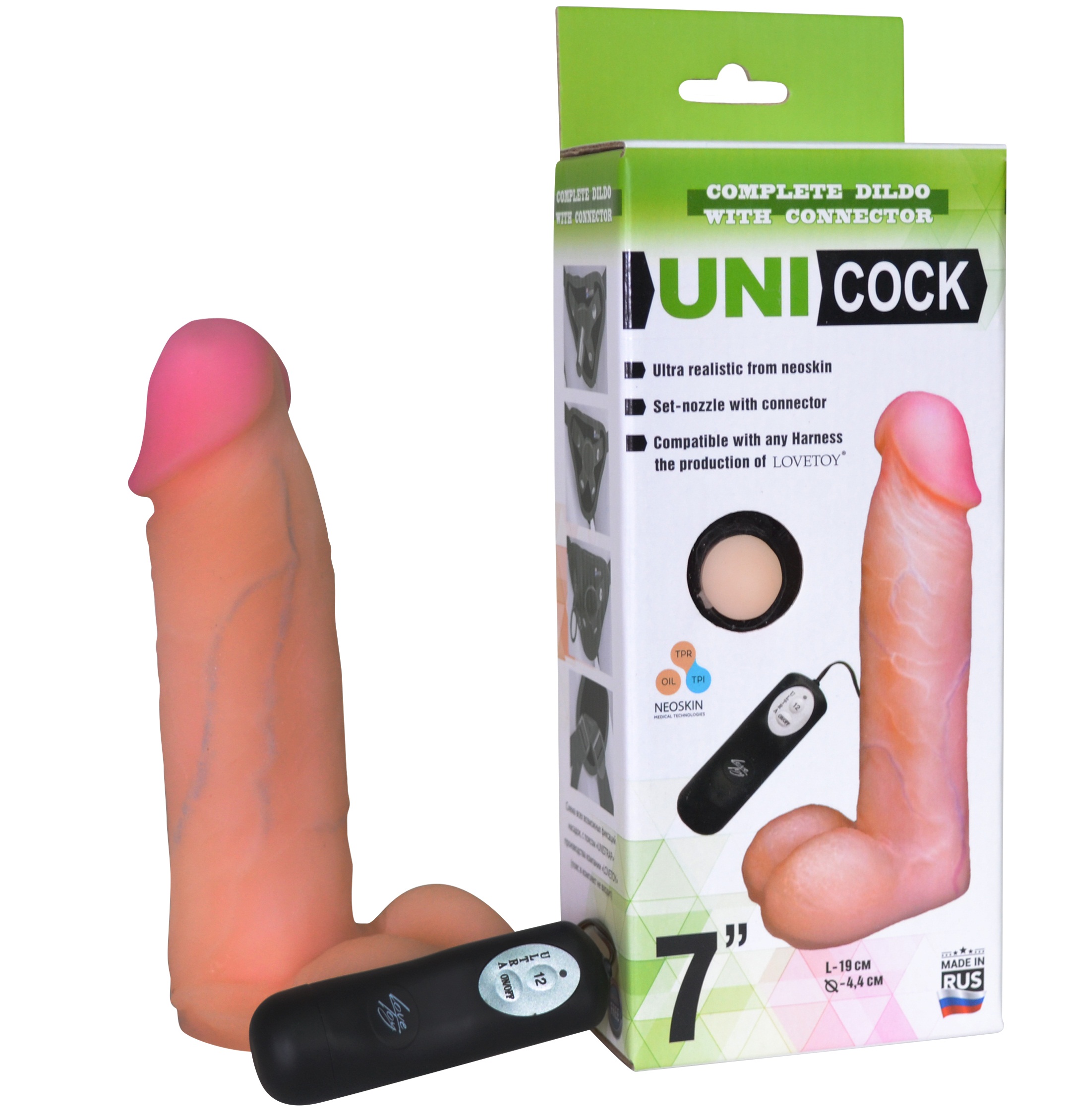 ru082313 - Насадка-фаллопротез "Unicock 7" с вибратором ru082313 - Насадка-фаллопротез "Unicock 7" с вибратором