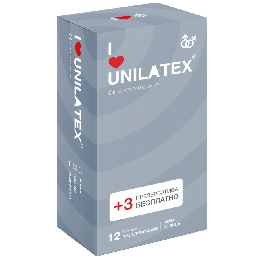 con90023 - Презервативы "Unilatex Ribbed", 15 шт. con90023 - Презервативы "Unilatex Ribbed", 15 шт.