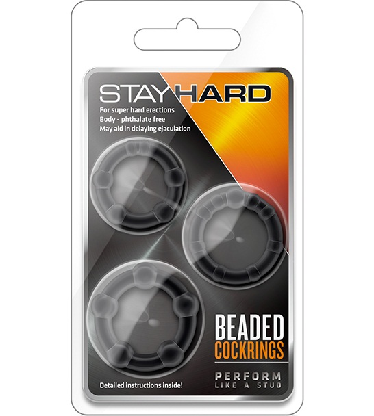 t330567 - Набор колец "Stay Hard Beaded Cockrings" t330567 - Набор колец "Stay Hard Beaded Cockrings"